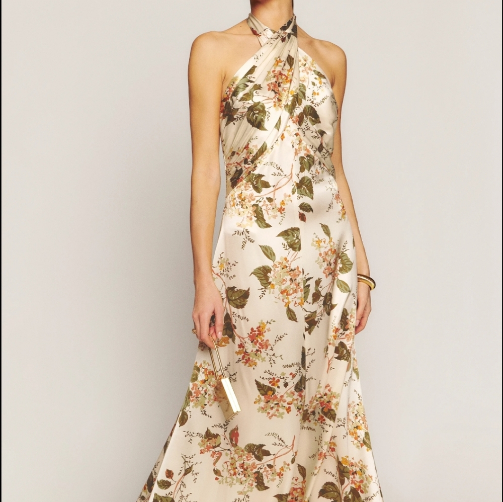 Reformation Veria Silk Dress Brand new. Discontinued